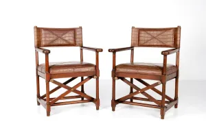 ARTDECO PRIZMIC & BRILL PADDED DIRECTOR’S ARMCHAIR
