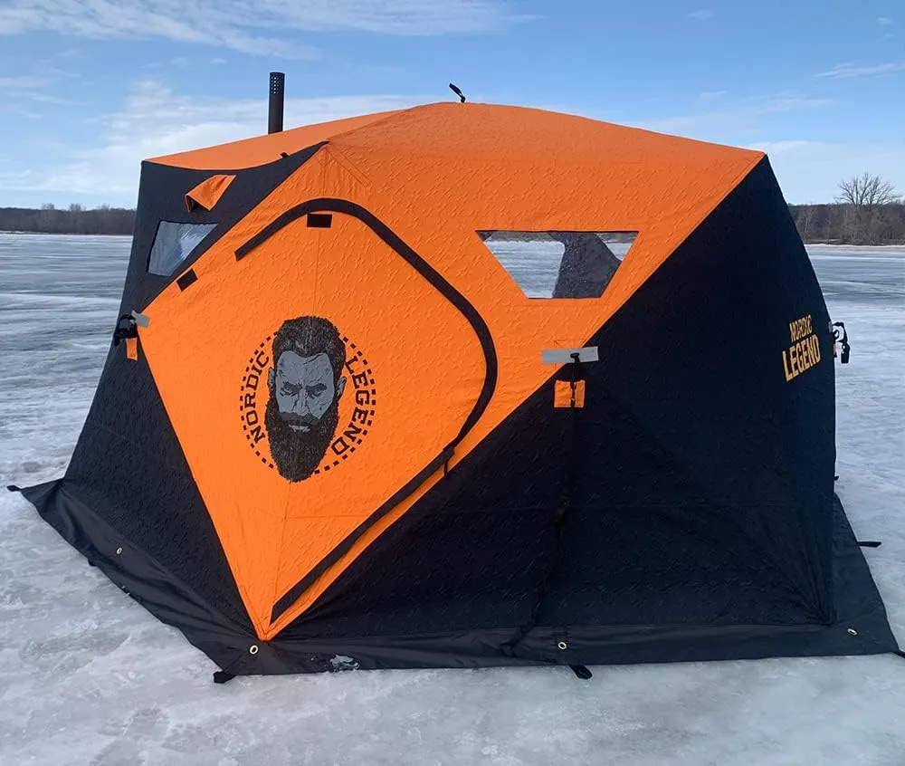 Aurora Series Pop-Up Portable Ice Fishing Shelter (Aurora Lodge 6-8 Person Insulated)