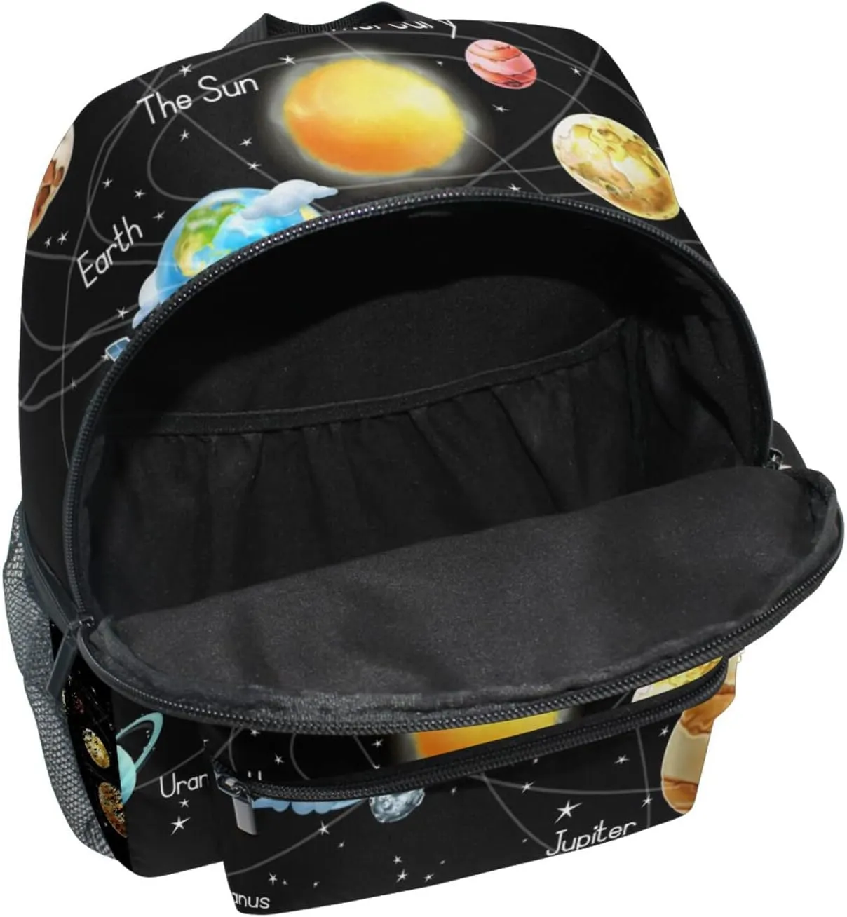 AUUXVA Solar System Planet Space Kid's Backpack Toddler Bags with Chest Clip Schoolbag for Girl Boy Preschool Kindergarten Student Bookbag Children Bag Travel Daypack