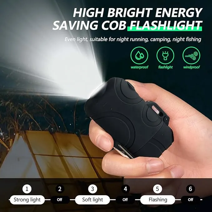 BABOBIU Electric Lighter Plasma Lighter Windproof Waterproof Camping Lighter USB Rechargeable Lighter with Type-C Fast Charging Gift for Men, Father, Husband (Black)