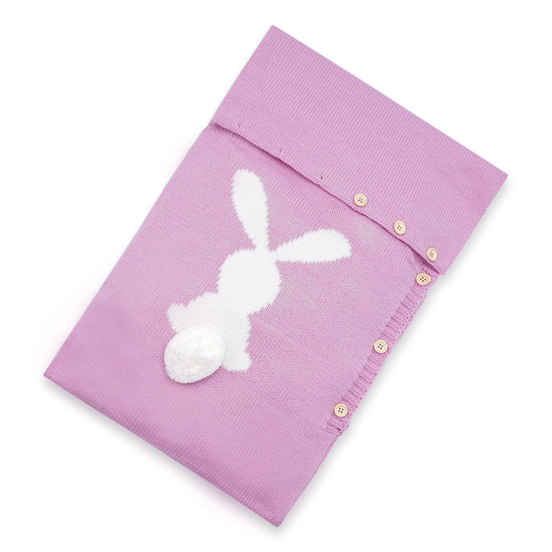 Baby Knitted Sleeping Bag Rabbit Pink - Sunshine
