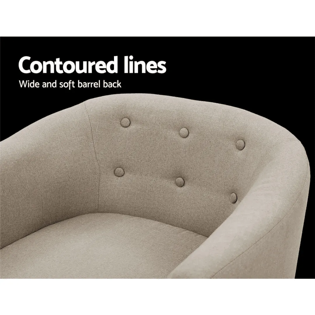 Bandora Fabric Accent Armchairs Sofa