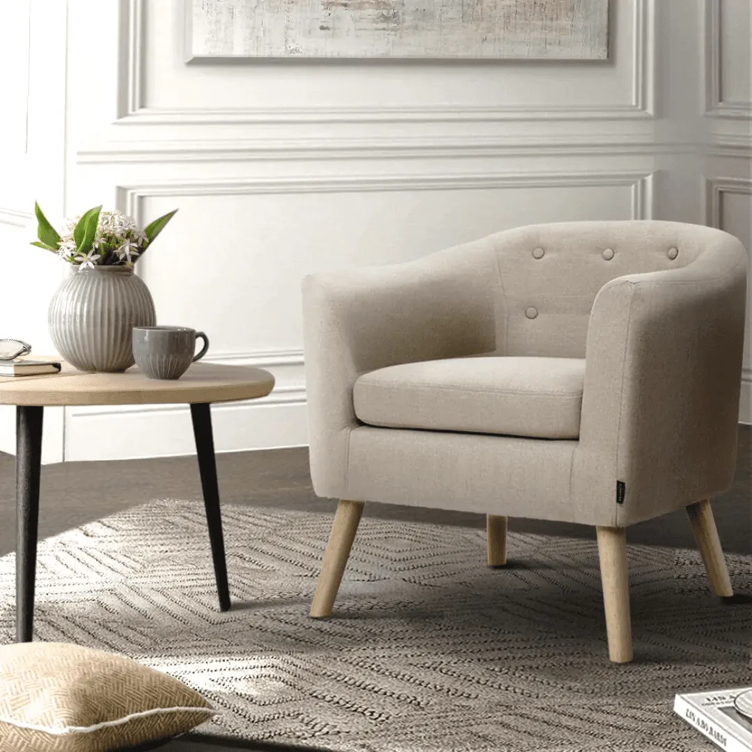 Bandora Fabric Accent Armchairs Sofa