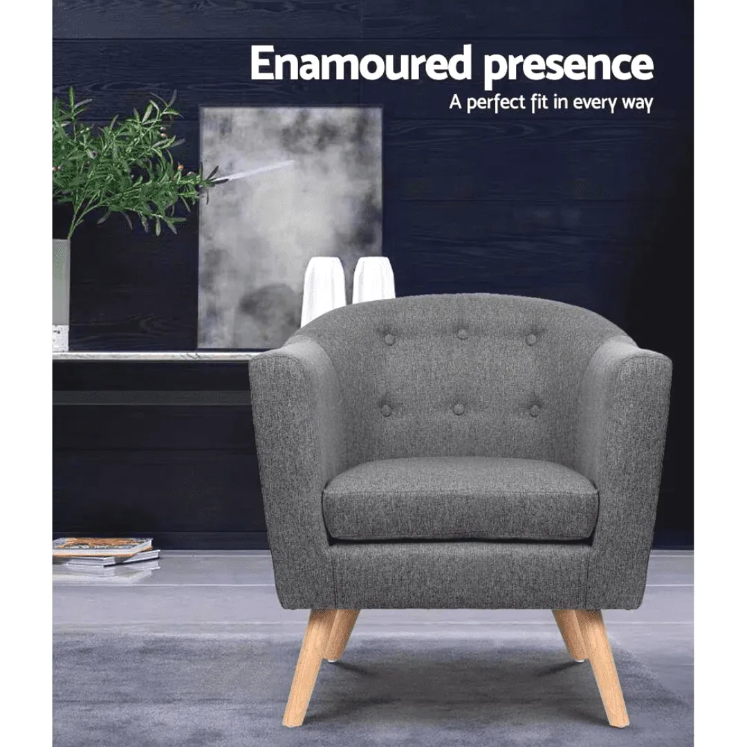 Bandora Fabric Accent Armchairs Sofa