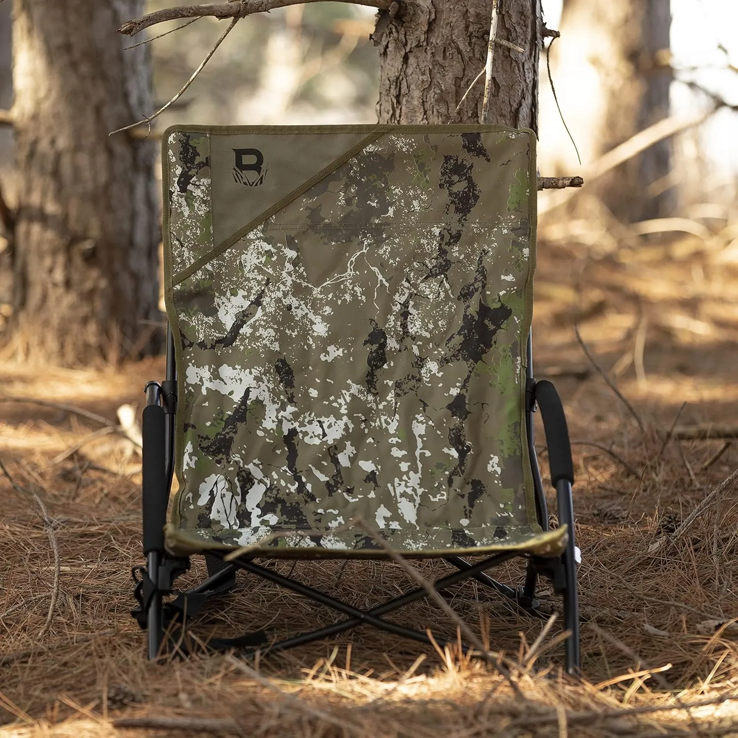 Barronett Blinds Ground Gobbler Chair, Run and Gun Hunting Chair, Low Profile, Ultra-Portable, Lightweight, 300 lb. Capacity, Crater™ Thrive, BC108