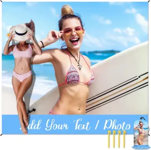 Beach Blanket, Custom Sand Free Beach Mat with Photo, 6.6x7.2ft Standard Quick Drying Waterproof & Sandproof