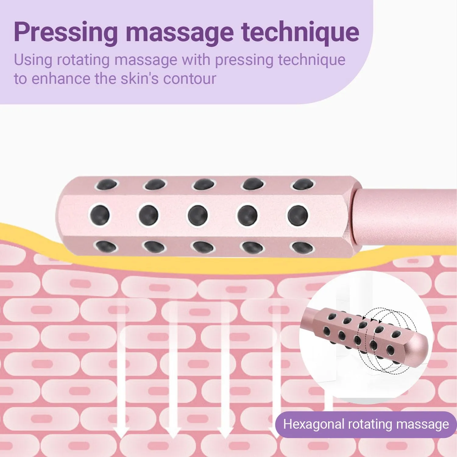 Beauty Sculptor Roller – Uplifting Facial Massager for Skin Firming and Glow, Anti-Aging Face Tool for Daily Skincare Routine, Made of Germanium Alloy with Portable Ergonomic Design(24 Ge Purple,1 PCS