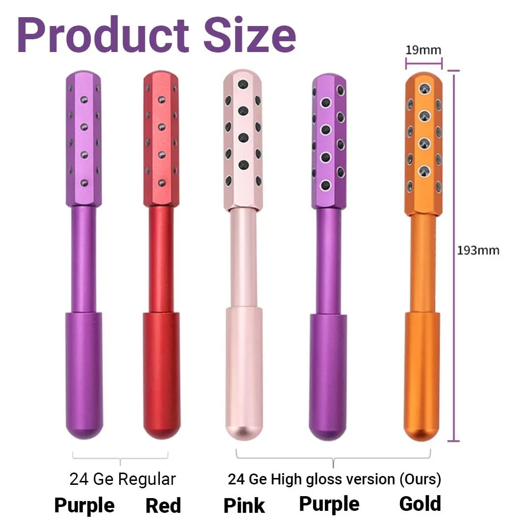Beauty Sculptor Roller – Uplifting Facial Massager for Skin Firming and Glow, Anti-Aging Face Tool for Daily Skincare Routine, Made of Germanium Alloy with Portable Ergonomic Design(24 Ge Purple,1 PCS