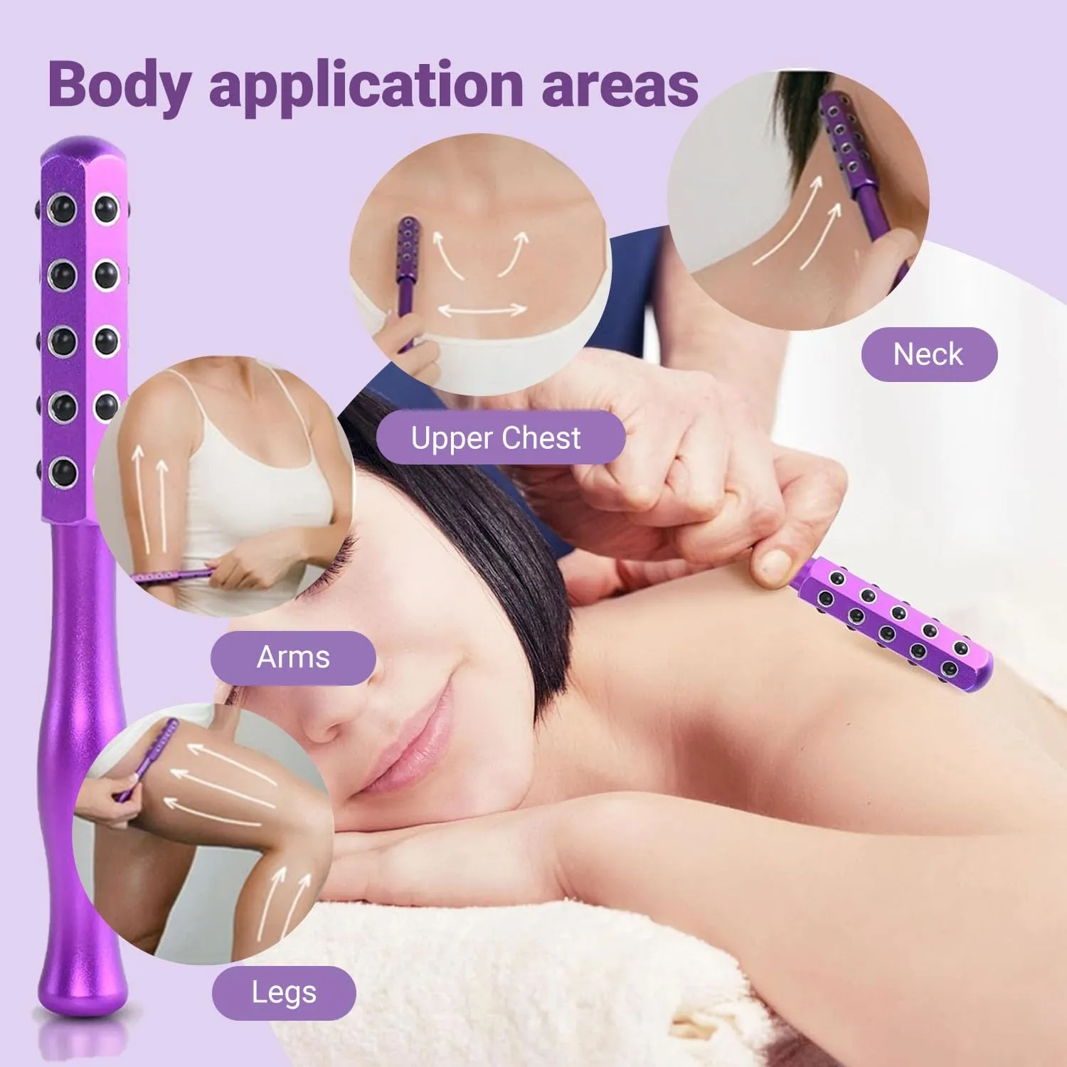 Beauty Sculptor Roller – Uplifting Facial Massager for Skin Firming and Glow, Anti-Aging Face Tool for Daily Skincare Routine, Made of Germanium Alloy with Portable Ergonomic Design(24 Ge Purple,1 PCS