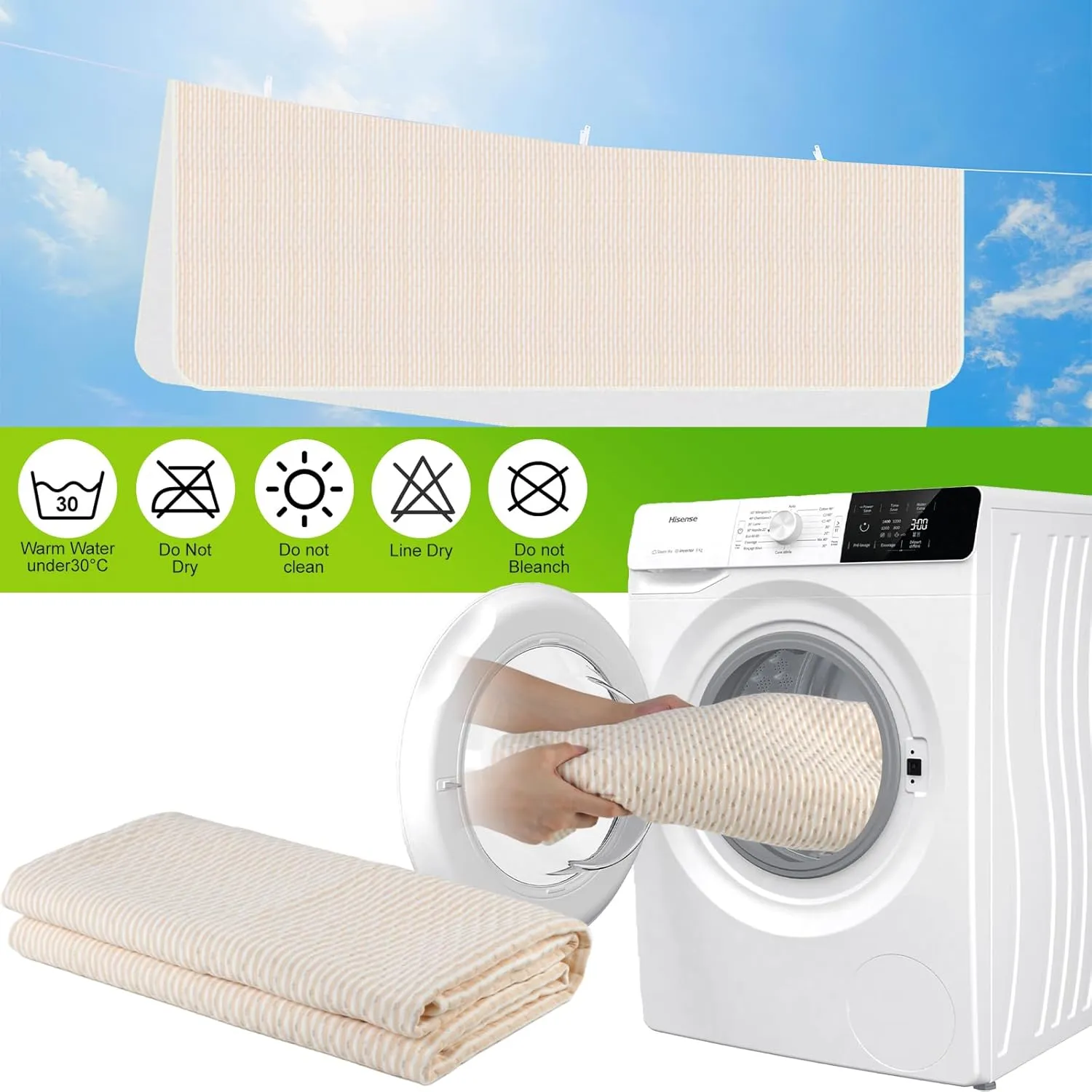 Bed Pads Washable Waterproof 36''x34''x1pack,5 Layer Thicken Cotton Comfort Soft Wheelchair Incontinence Bed Pads,Reusable Anti-Slip Pee Pads for Kids Boys Girls,Beige