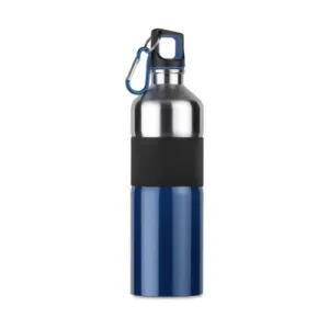 BICOLOUR STAINLESS STEEL METAL SPORTS DRINK BOTTLE in Blue