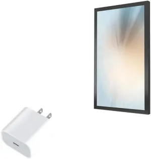 BoxWave Charger Compatible with Microtouch OF-270P-A1 (27 in) - PD GAN miniCube (30W), 30W Tiny PD GAN Type-C Wall Charger - Winter White