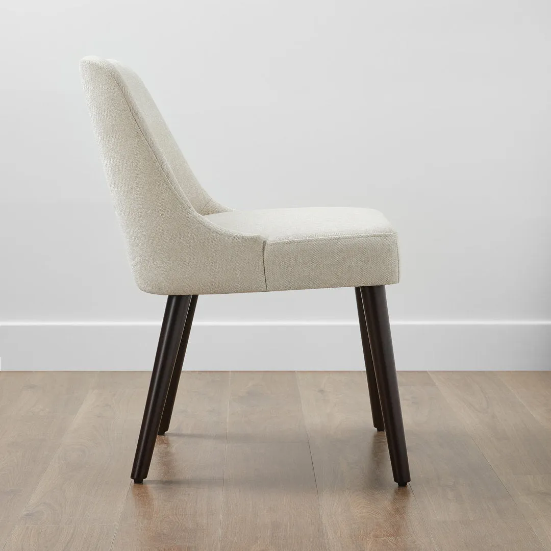 Brently Upholstered Dining Chair (Set of 2) Wade Logan® Upholstery Color: Cream