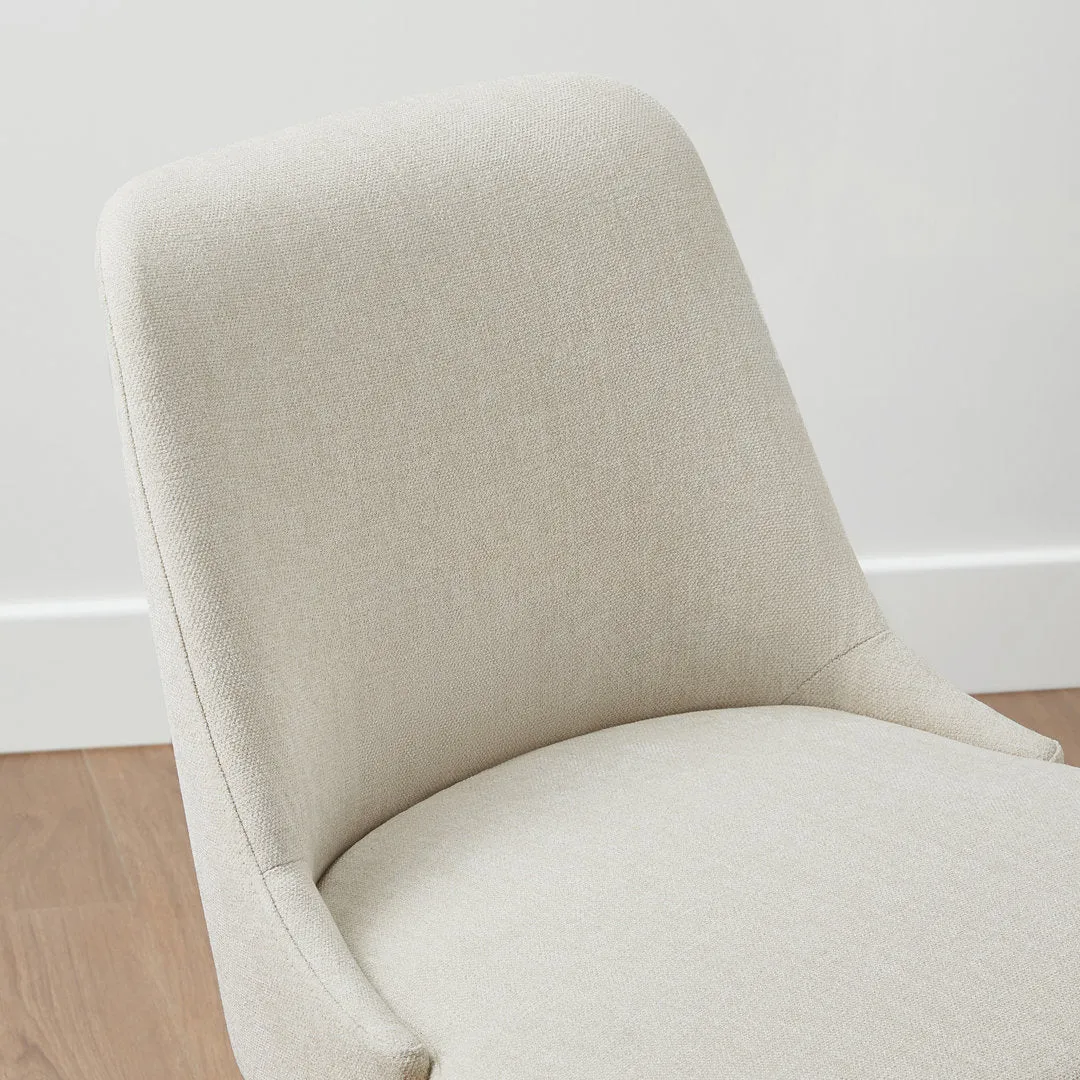 Brently Upholstered Dining Chair (Set of 2) Wade Logan® Upholstery Color: Cream
