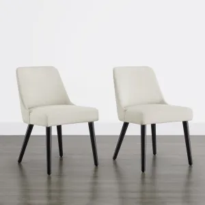 Brently Upholstered Dining Chair (Set of 2) Wade Logan® Upholstery Color: Cream