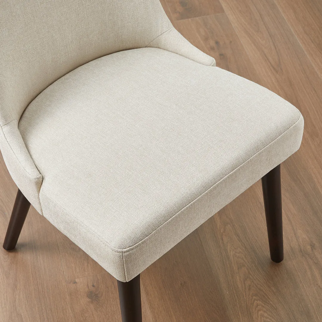 Brently Upholstered Dining Chair (Set of 2) Wade Logan® Upholstery Color: Cream