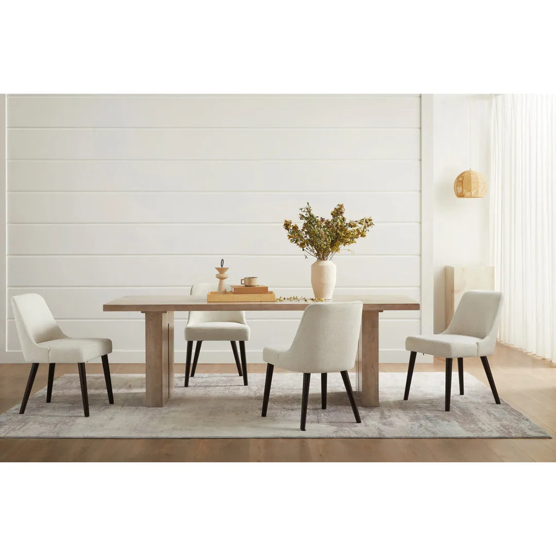Brently Upholstered Dining Chair (Set of 2) Wade Logan® Upholstery Color: Cream