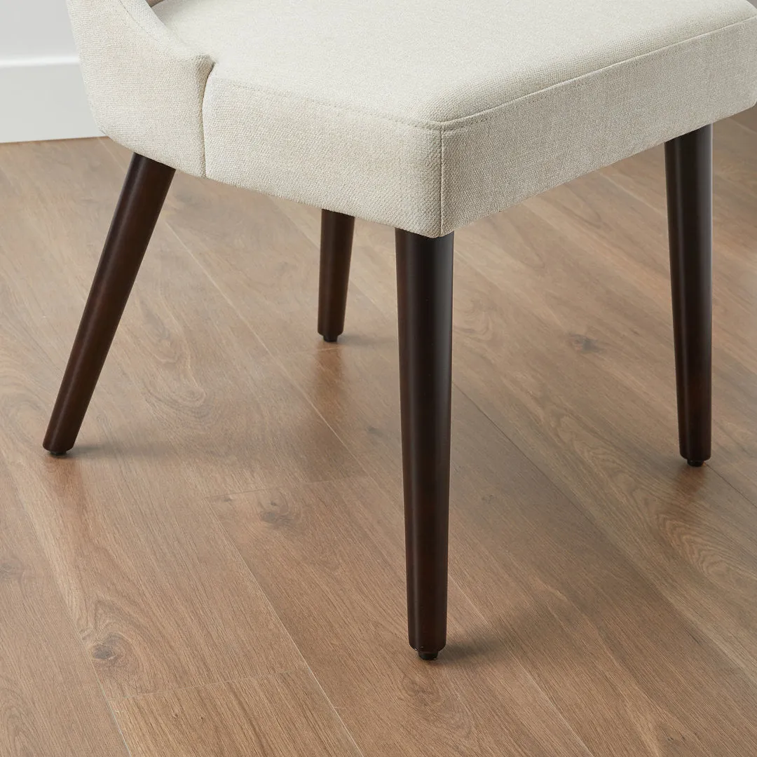 Brently Upholstered Dining Chair (Set of 2) Wade Logan® Upholstery Color: Cream