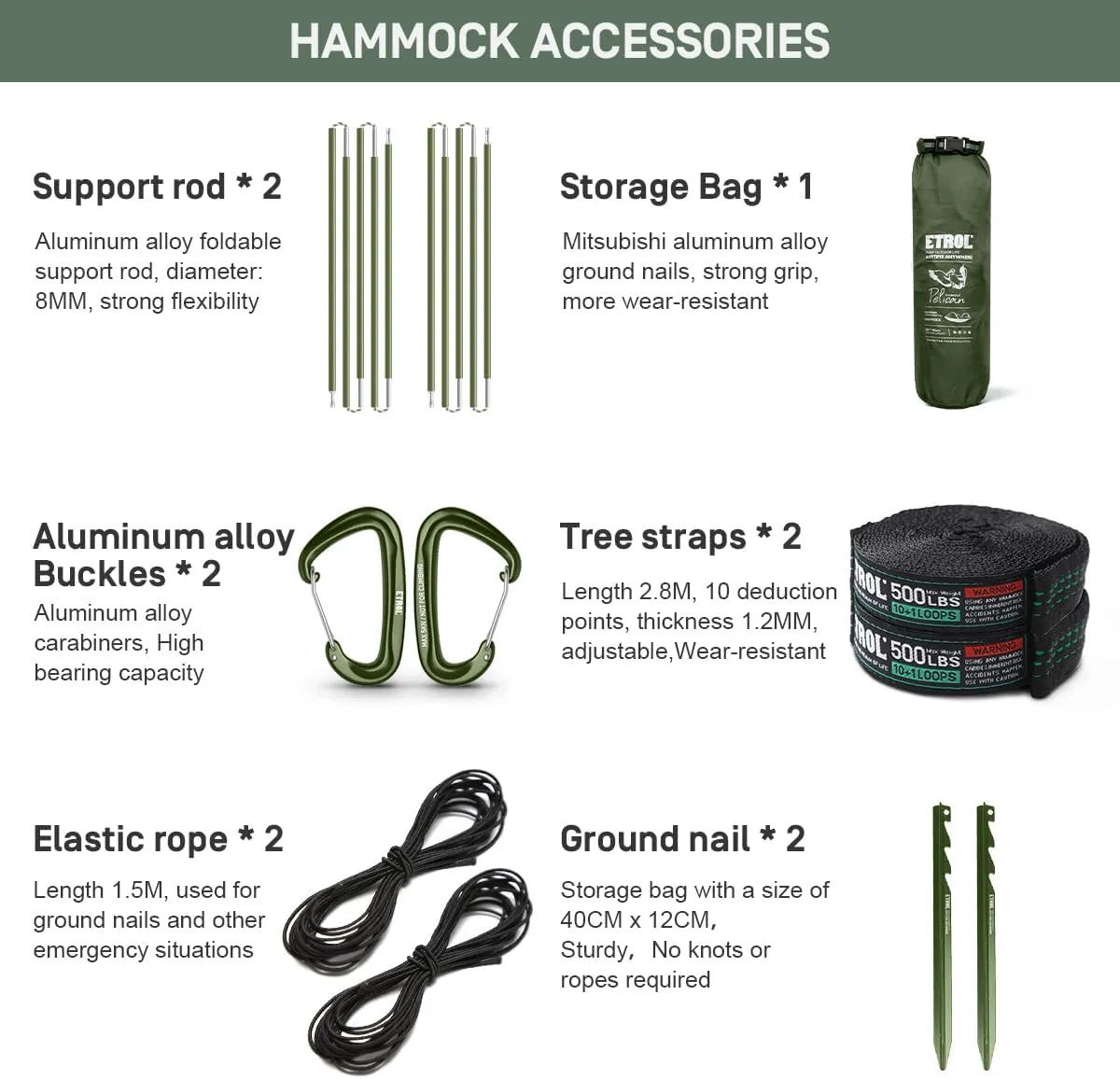 Camping Hammock with Mosquito Net,3 in 1 Function Parachute Portable Hammock,Double & Single Hammocks Tent for Travel Outdoor Indoor Hiking Patio - with Tree ​Straps,Carabiners,Aluminium Poles