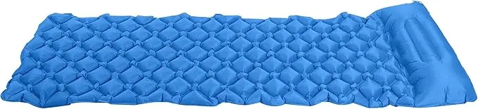 Camping Sleeping Mat - 1.1lb Blue Inflatable Camping Pad with Pillow Backpacking Air Mattress Sleeping Bag Camp Pad