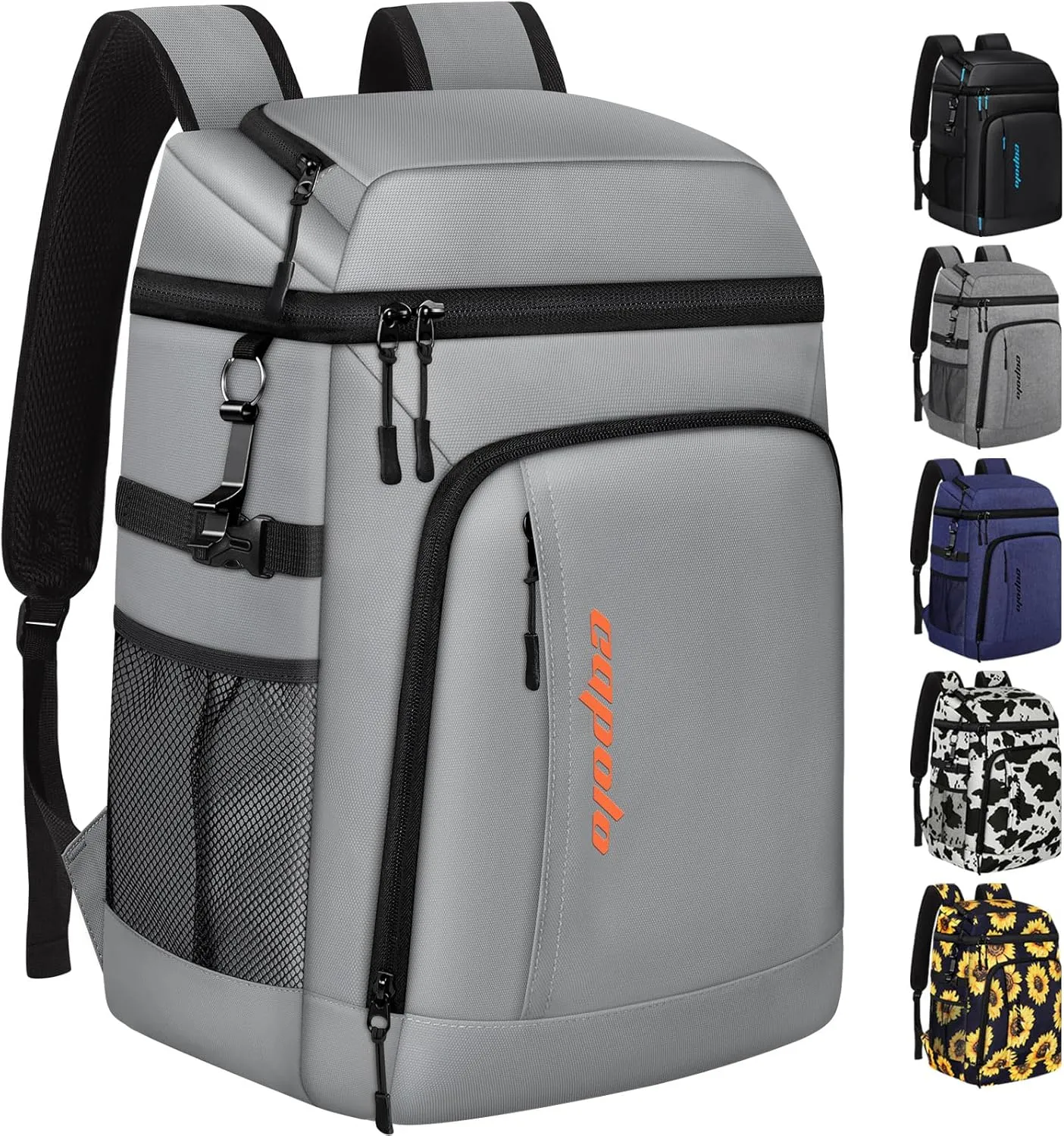 Capolo Cooler Backpack Insulated Leak Proof 36/45 Cans, Soft Camping Bacpack Cooler Thermal Bag Ice Chest, Portable Waterproof Travel Cooler Bag for Lunch Beach Picnic Shopping