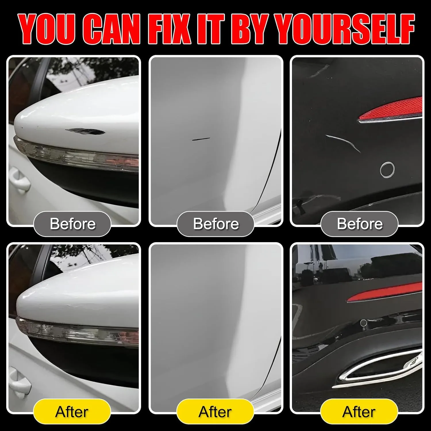 Car Touch Up Paint(Polar White(149/9149)) for Mercedes-Benz, Car Paint Scratch Repair Kit, Quick & Easy Solution to Repair, 2 in 1 Scratch Remover Pen with Color-Matched