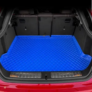 Car Trunk Mat for Borgward BX7 6-Seat 2016 2017, Custom Fit PU Leather Cargo Liner, All-Weather Waterproof Rear Trunk Liner Protector, Auto Interior Accessories