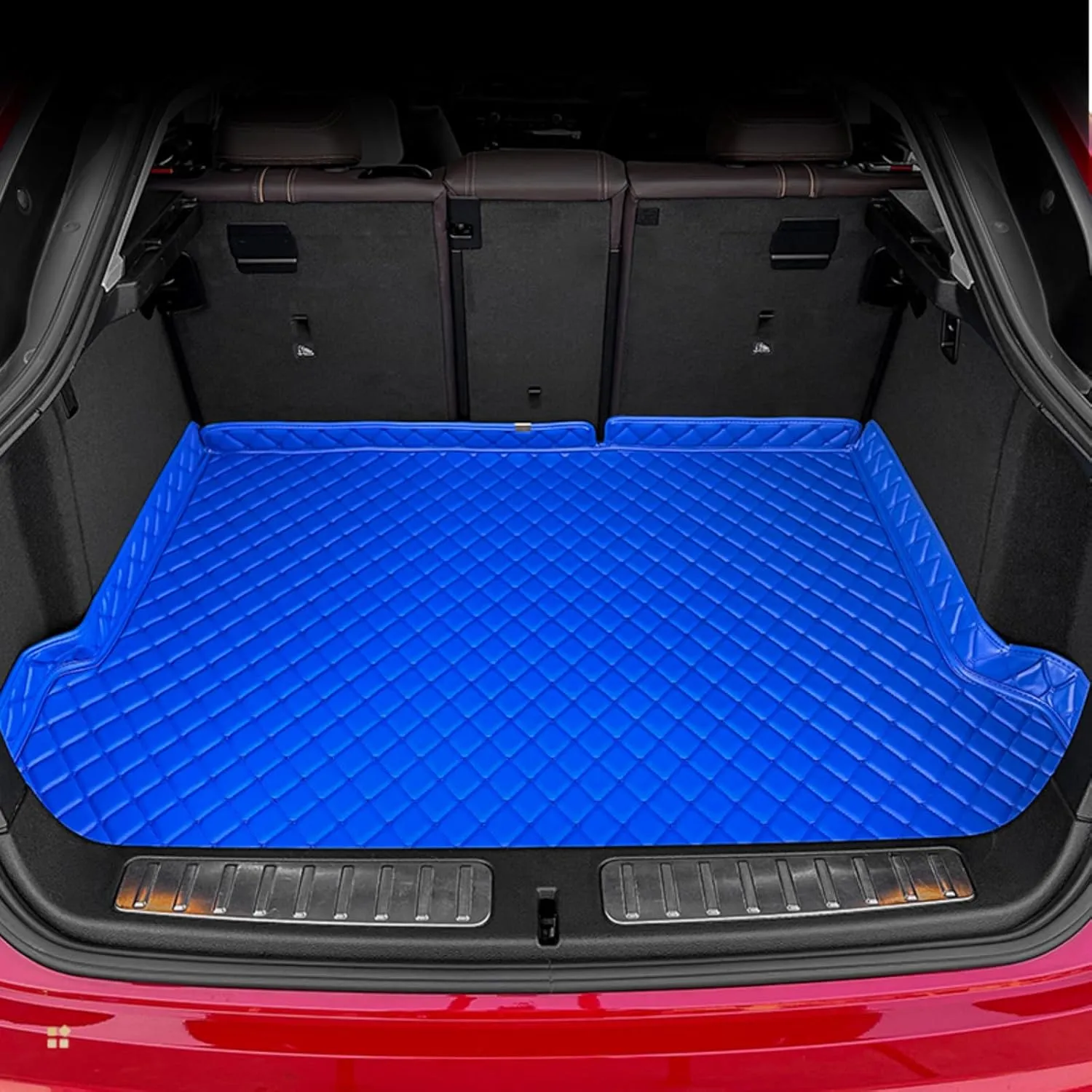 Car Trunk Mat for Borgward BX7 6-Seat 2016 2017, Custom Fit PU Leather Cargo Liner, All-Weather Waterproof Rear Trunk Liner Protector, Auto Interior Accessories