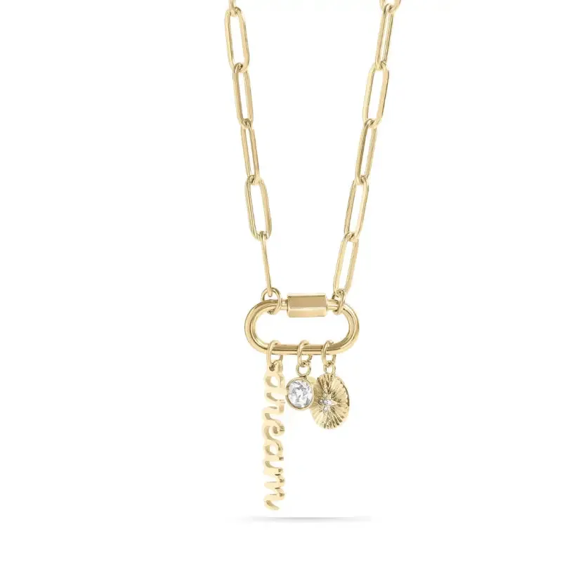 Carabiner Dream Charm Paperclip Necklace