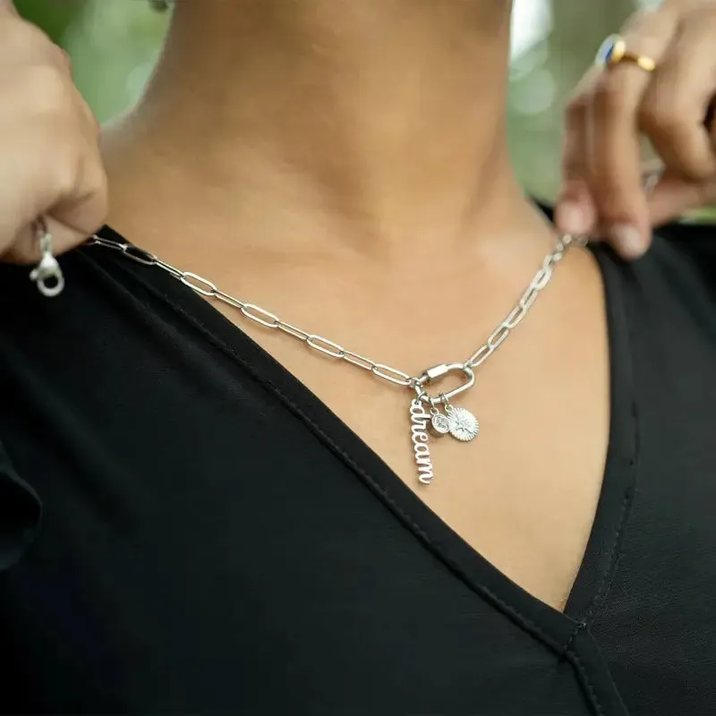 Carabiner Dream Charm Paperclip Necklace