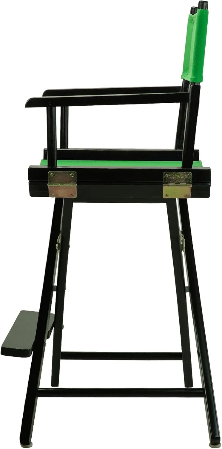Casual Home Director's Chair ,Black Frame/Green Canvas,24" - Counter Height