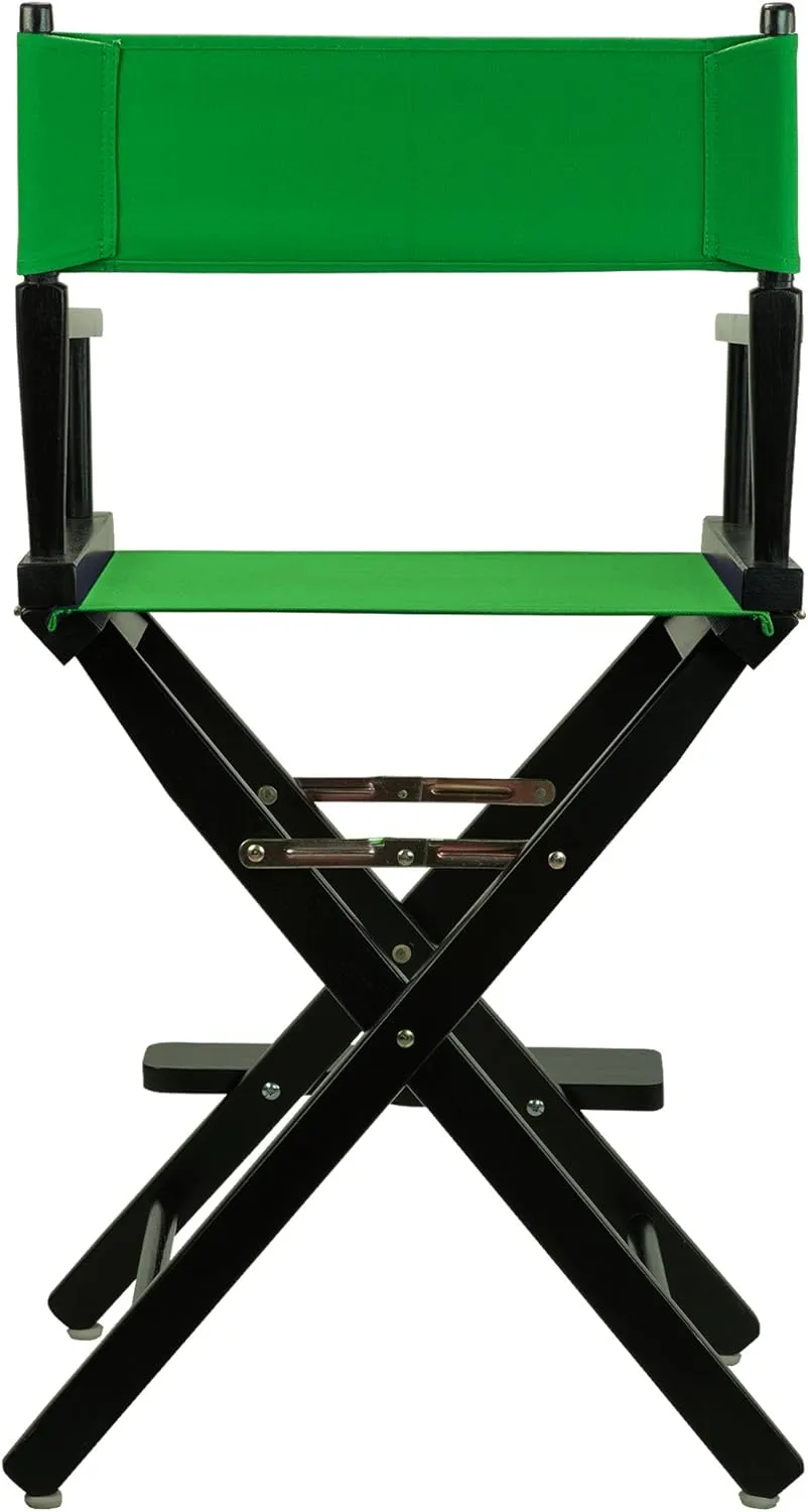 Casual Home Director's Chair ,Black Frame/Green Canvas,24" - Counter Height