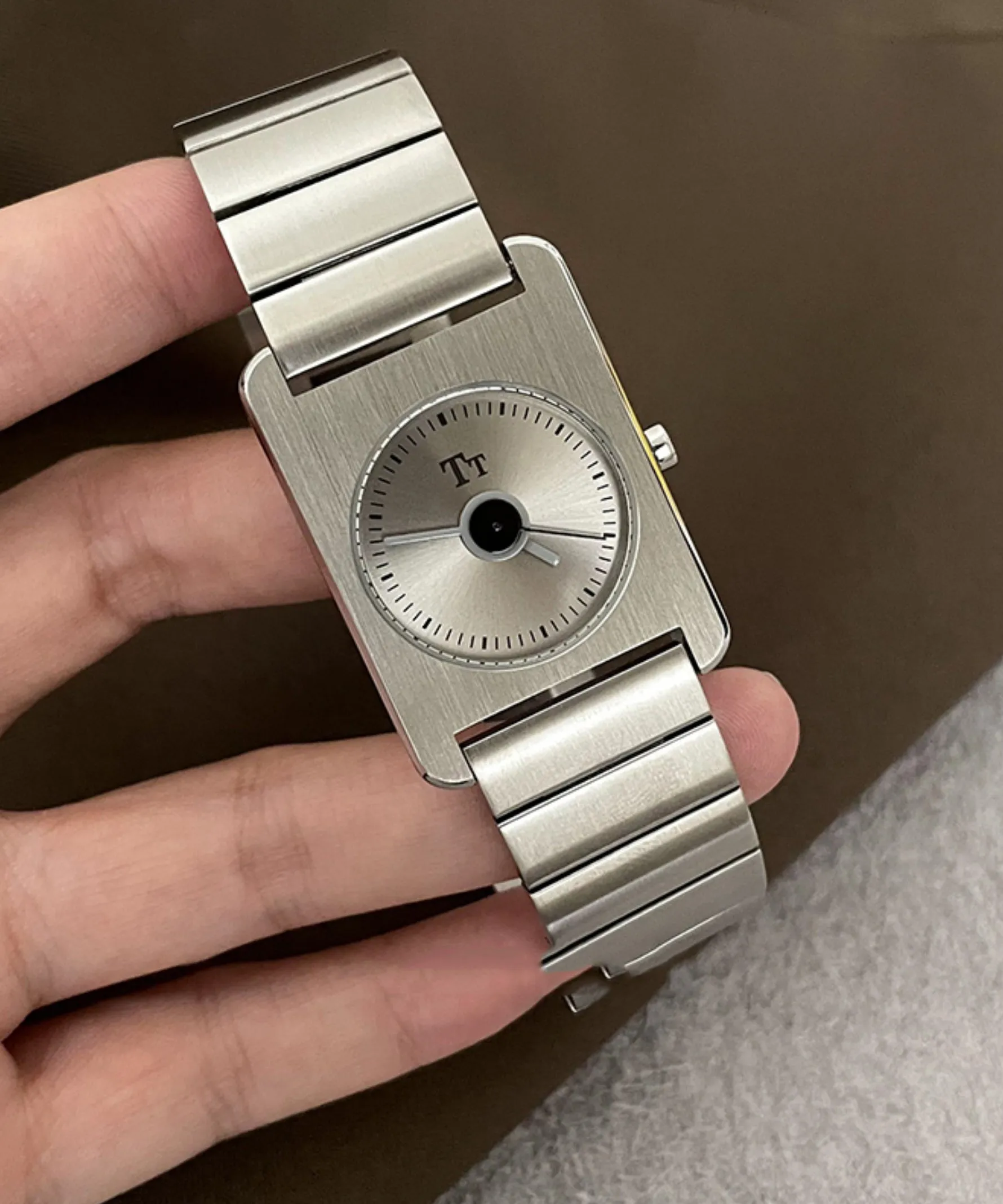 Casual Silk Stainless Steel Square Waterproof Watches