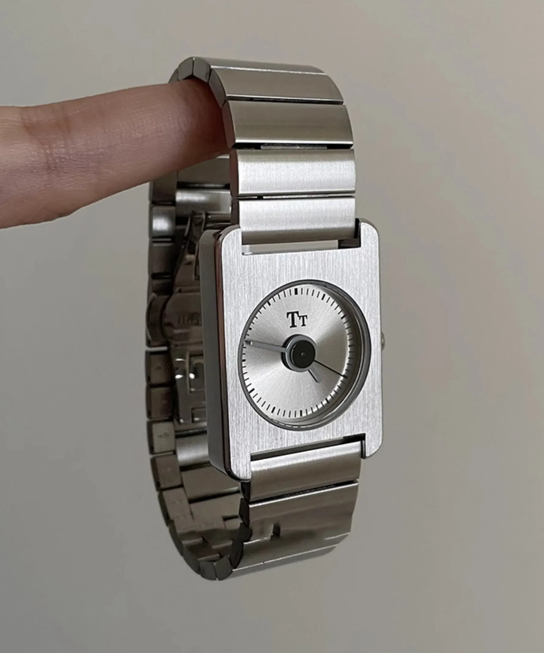 Casual Silk Stainless Steel Square Waterproof Watches