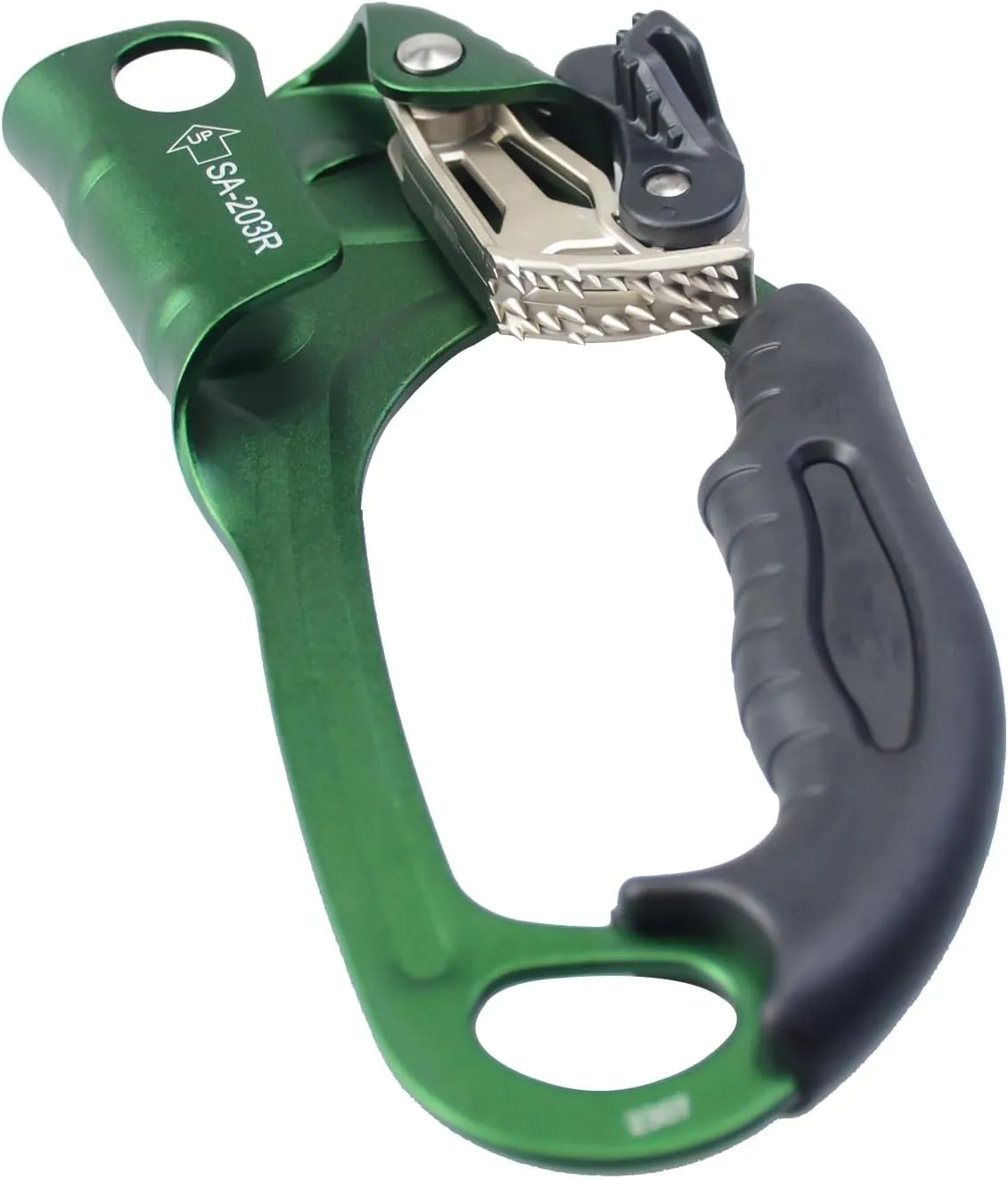 CE Hand Ascender,140kgs Rappelling Gear Equipment with Ergonomic Rubber Handle for Rock Climbing Tree Arborist, Climbing Rescue Caving, Mountaineering, 8~13MM Rope, 4kN,Right/Left Hand