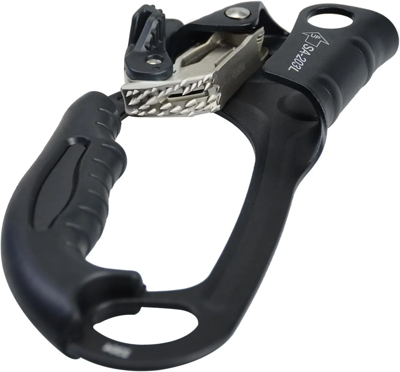 CE Hand Ascender,140kgs Rappelling Gear Equipment with Ergonomic Rubber Handle for Rock Climbing Tree Arborist, Climbing Rescue Caving, Mountaineering, 8~13MM Rope, 4kN,Right/Left Hand