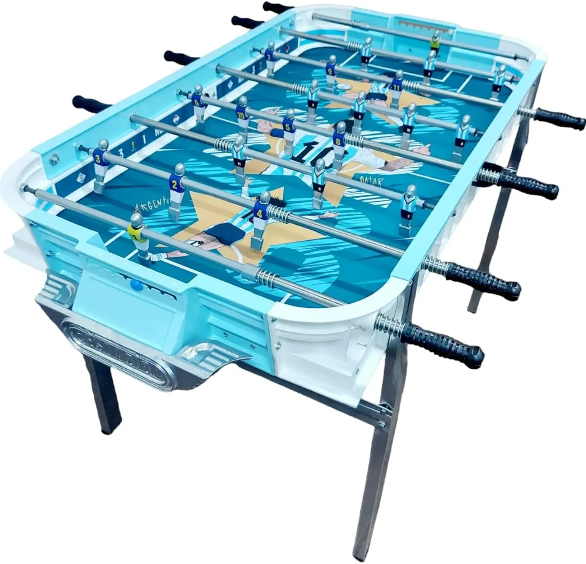 Champion Pro 3 Stars Foosball Table Adult Size - Game Tables for Adults with Balls & Players - 55 Inches Soccer Table Game for Indoor & Outdoor Use - Weatherproof Perfect for Tournaments