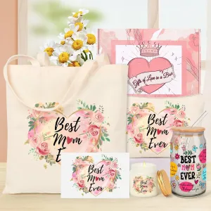 Christmas Gifts for Mom, Mothers Day Gift Box, Perfect Birthday or Appreciation Gifts for Moms – Includes Coffee Cup, Stylish Tote Bag, Makeup Bag & Scented Candle