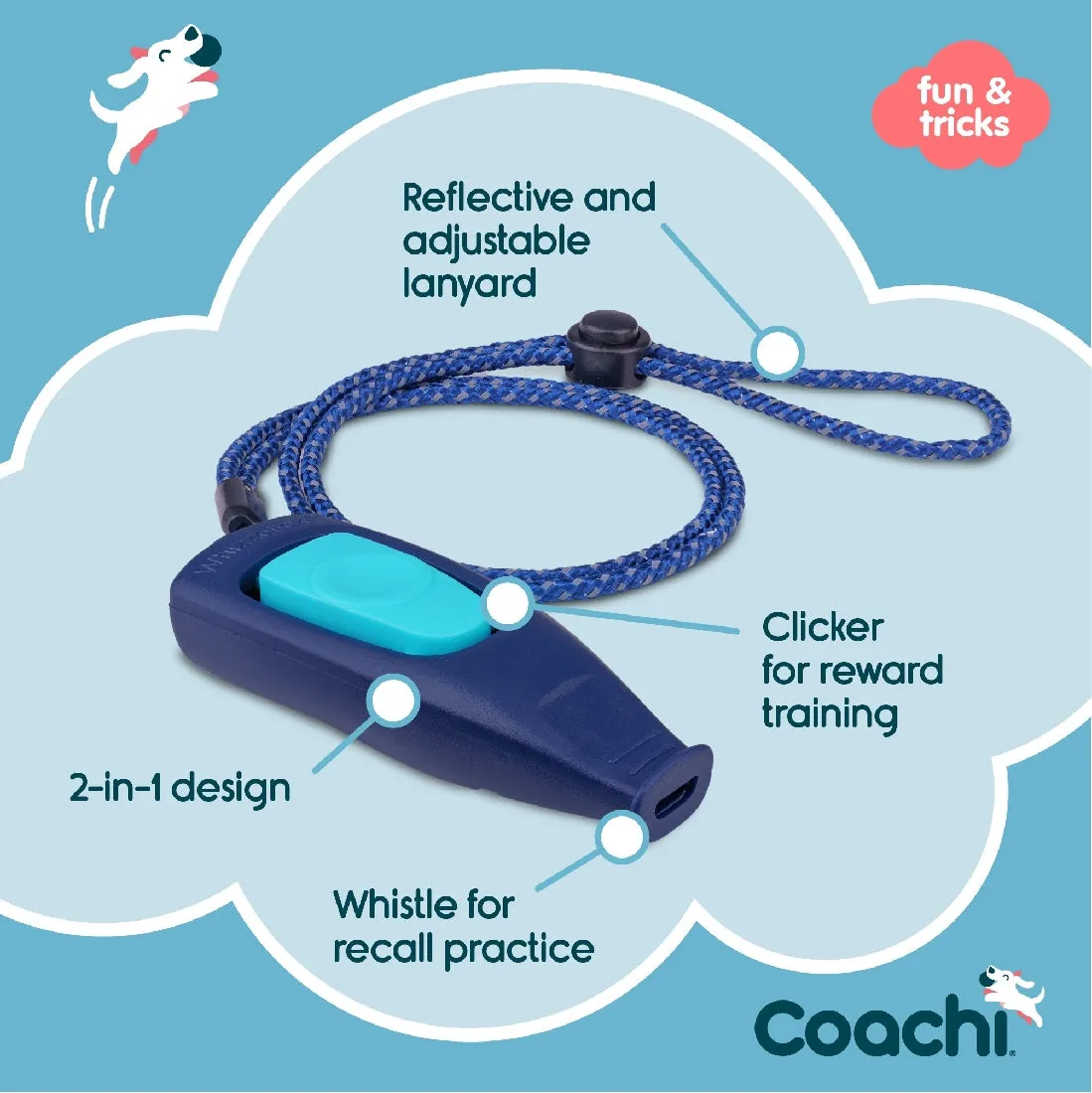 Coachi Whizzclick Navy & Light Blue