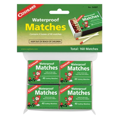 Coghlans Waterproof Matches - 4 Pack
