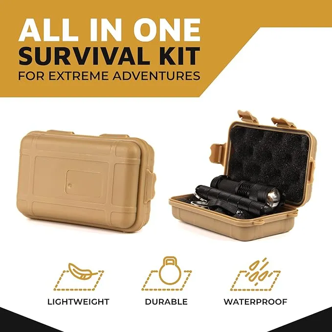COLSEN 13 in 1 Survival Kit | Professional Outdoor Tactical Gadgets | Gear Tool Equipment Supplies | Essential Accessories for Hiking Camping Climbing Adventures | Gifts for Him Husband Boyfriend Men