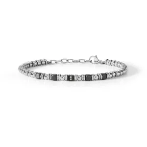 Comete Men's bracelet District steel pvd and white zirconi ubr 884