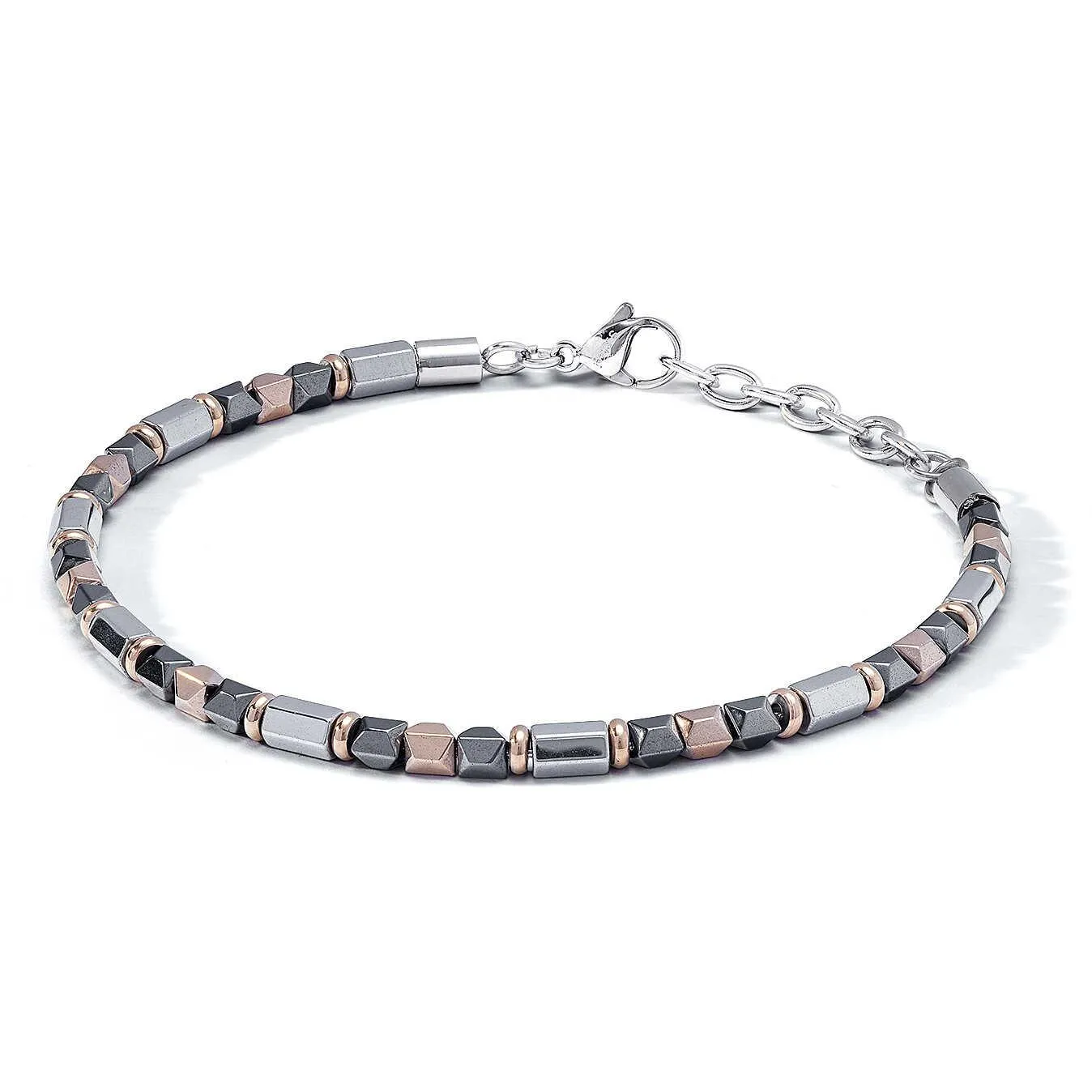 Comete Mineral bracelet steel finish pvd gold pink hematite ubr 1148