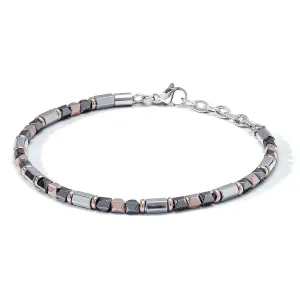 Comete Mineral bracelet steel finish pvd gold pink hematite ubr 1148