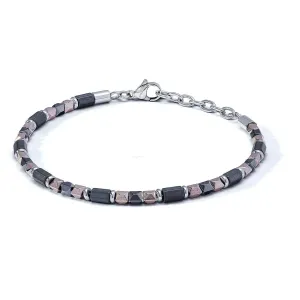 Comete Mineral bracelet steel finish pvd gold pink hematite ubr 1149