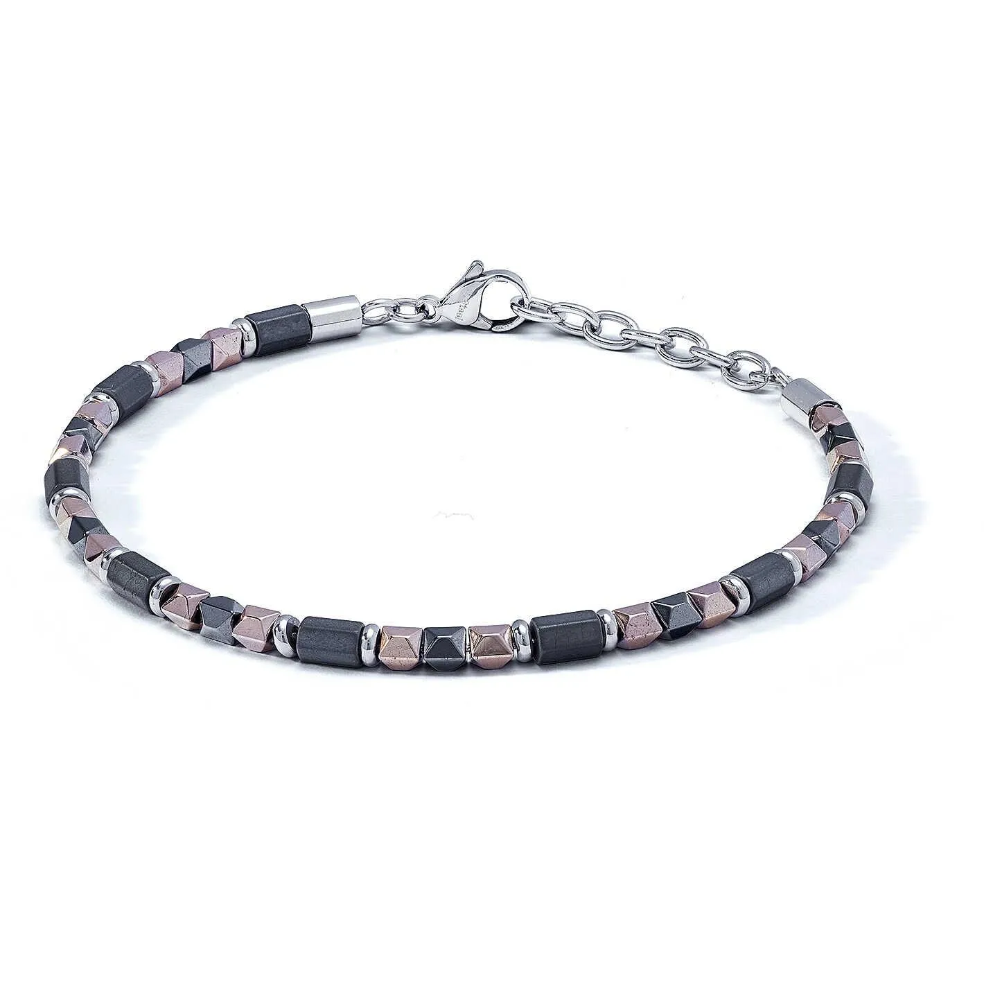 Comete Mineral bracelet steel finish pvd gold pink hematite ubr 1149