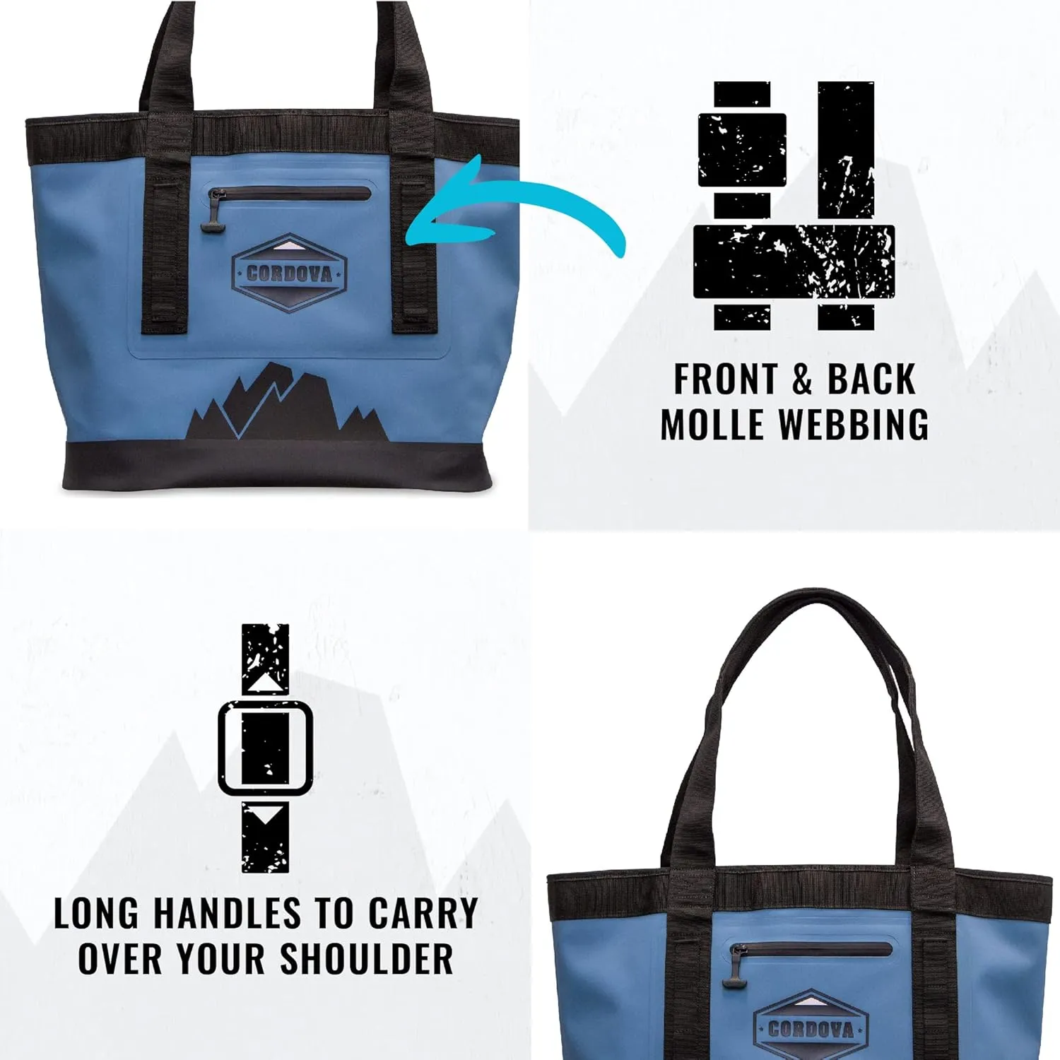 Cordova Outdoors Backcountry Tote - Durable, Added Storage, Easy to Haul Non-Insulated Ballistic Nylon