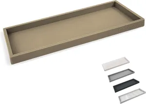 Countertop and Vanity Tray - 11.7" Silicone Bathroom Tray, Flexible Dish Soap Holder for Kitchen, Bathroom Counter Organizer, Shower Toilet Tank Trays Décor Accessories, Sink Makeup Mat Oil