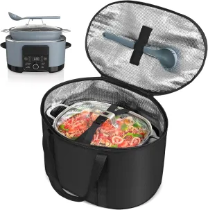 Crock Pot Bag Carrier - Insulated Carrier Compatible With Ninja Possible Cooker Pro 8.5 Qt MC1000, MC1001, MC1010 Series Slow Cooker - Portable Accessories Carrying Cover