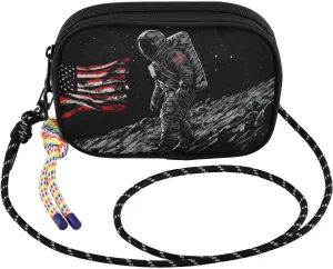 Crossbody Bag Moon Astronaut Flag Black for Women Cell Phone Purses Women's Small Shoulder Handbags Wallet Purse with Strap